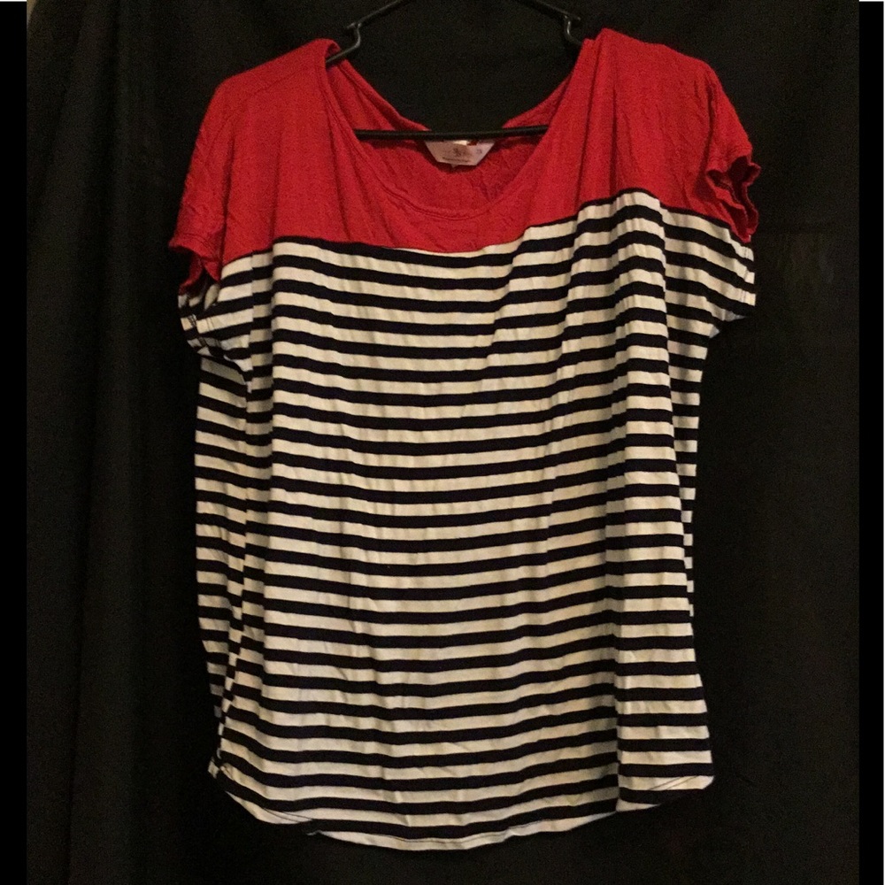 Color block stripped tee